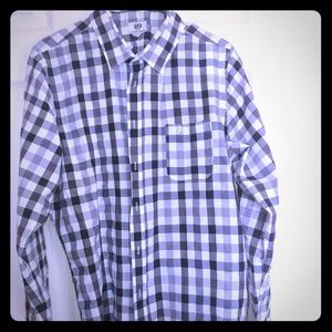 Plaid long sleeve dress shirt